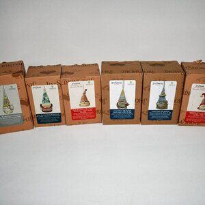 Enesco Jim Shore Set of 6 Ornaments NWT Details: Nordic Noel Gnome Flap Hat Orna